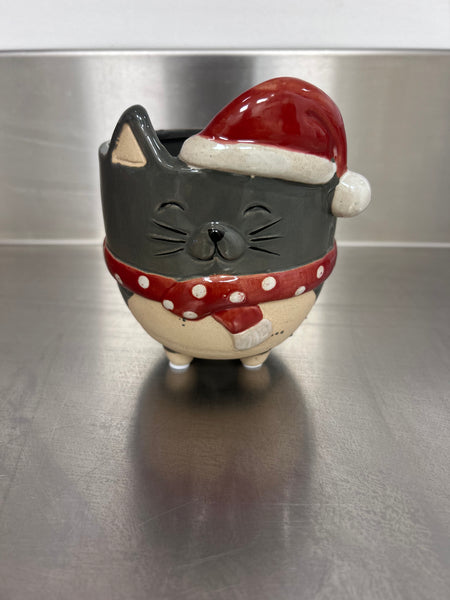Santa Kitty Mug of Cookies
